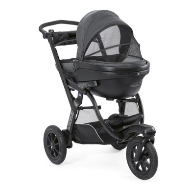 Chicco, Trio Activ3, wózek głęboko-spacerowy + pasy do mocowania gondoli, Iron