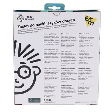 Hape, Baby Einstein, Magiczny dotykowy tablet, zabawka interaktywna (wersja angielska)
