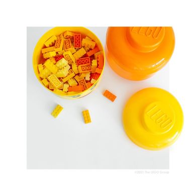 LEGO, mała głowa, dziewczynka, pojemnik do przechowywania