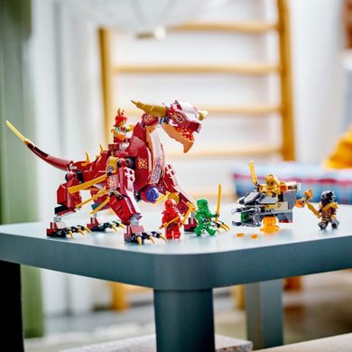 LEGO NINJAGO, Lawowy smok zmieniający się w falę ognia, 71793