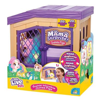 Little Live Pets, Mama Surprise, Tęczowa Świnka Morska interaktywna, mama i małe świnki