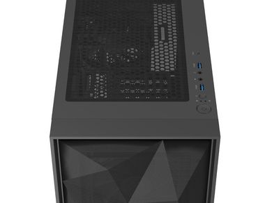 Natec, Genesis Diaxid 605F Midi Tower, obudowa komputerowa, USB-C, czarna