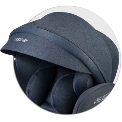 Ricokids, Stigo, fotelik samochodowy z daszkiem, obrotowy 360°, 0-36 kg, granatowy