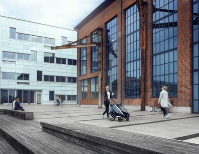 Thule, Chariot Sport 1, przyczepka rowerowa dla dziecka, zielono-niebieska
