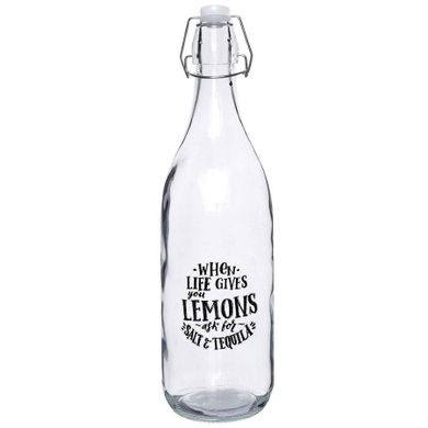 Vilde, butelka szklana na lemoniadę, z korkiem na klips, 970 ml