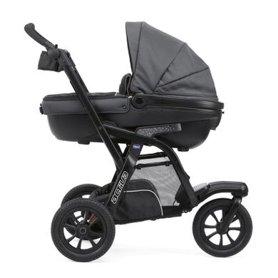 Chicco, Trio Activ3, wózek głęboko-spacerowy + pasy do mocowania gondoli, Iron