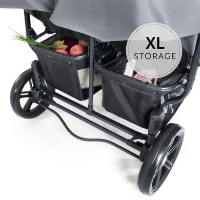 Hauck, Roadster Duo SLX, wózek bliźniaczy, grey/silver