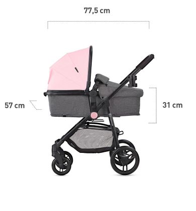 Kinderkraft, Juli, wózek wielefunkcyjny 3w1, Gray