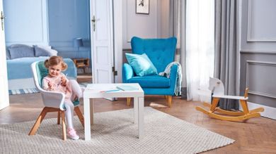 Kinderkraft, Tixi, krzesełko do karmienia, różowe