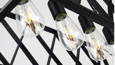 Loft, lampa wisząca industrialna, żyrandol, 4-punkty oświetleniowe