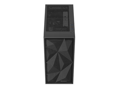 Natec, Genesis Diaxid 605F Midi Tower, obudowa komputerowa, USB-C, czarna