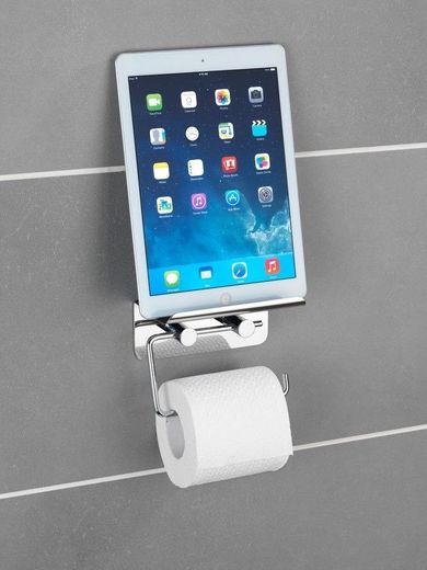 Wenko, uchwyt na papier toaletowy z półką na tablet, smartfon, 2w1