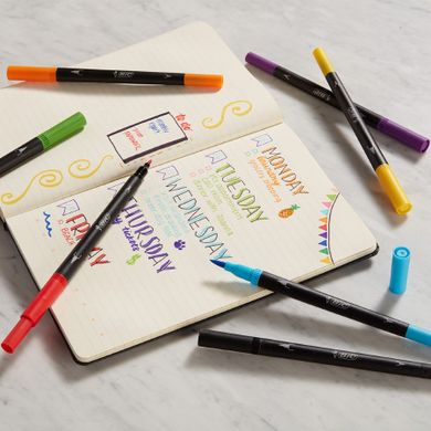 Bic, Intensity Dual Tip, flamastry dwustronne, 12 szt.