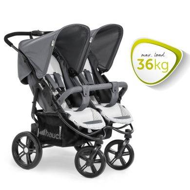 Hauck, Roadster Duo SLX, wózek bliźniaczy, grey/silver