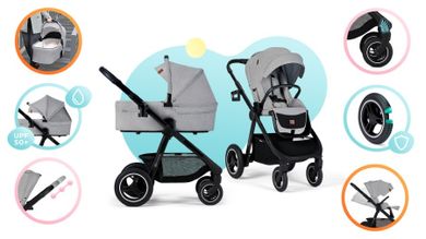 Kinderkraft, Everyday 2w1, wózek wielofunkcyjny, Denim