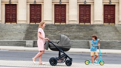 Kinderkraft, Prime, wózek wielofunkcyjny 3w1, szary