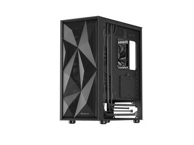 Natec, Genesis Diaxid 605F Midi Tower, obudowa komputerowa, USB-C, czarna