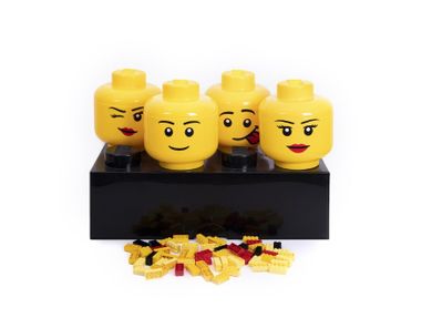 LEGO, mała głowa, dziewczynka, pojemnik do przechowywania
