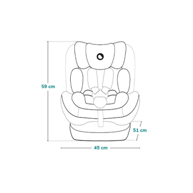 Lionelo, Izzy, fotelik samochodowy, Black Grey, 40-150 cm