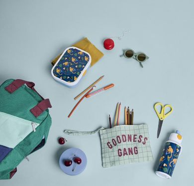 Mepal, Campus, lunchbox, bidon i pojemnik na owoce, zestaw, Unicorn Glow
