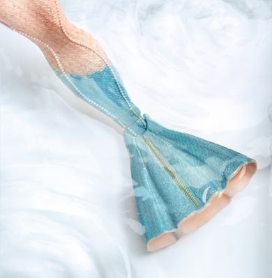 Mermaze Mermaidz, Syrenka Shellnelle, lalka modowa zmieniająca kolor, blue