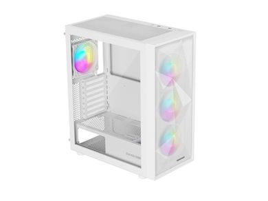Natec, Genesis Diaxid 605 ARGB Midi Tower, obudowa komputerowa, USB-C, biała