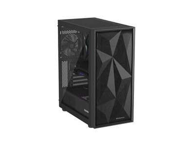 Natec, Genesis Diaxid 605F Midi Tower, obudowa komputerowa, USB-C, czarna
