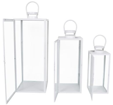 3 białe latarenki, 16.5-17.5-40 +21-22-54.5+26.5-27.5-70 cm