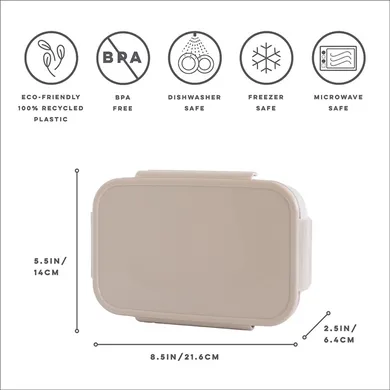 3 Sprouts, Bento, lunchbox, Taupe