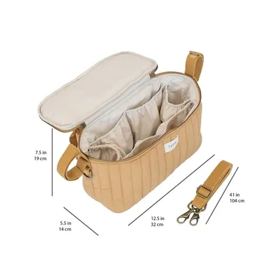3 Sprouts, Quilted Solid, organizer do wózka, mustard