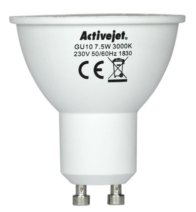 Activejet, SMD, żarówka punktowa, 600 lm, biała ciepła, 7.5W, GU10, AJE-S3710W
