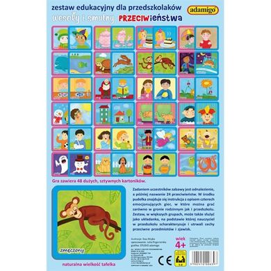 Adamigo, Wesoły i smutny, Przeciwieństwa, gra logiczna