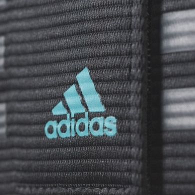 Adidas, opaska kapitana, czarno-szara, zielone logo