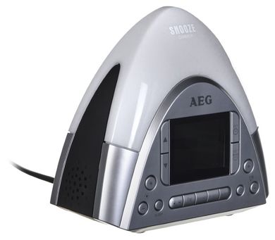 AEG, radiobudzik, SRC 4113, srebrny