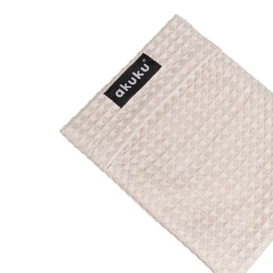 Akuku, termofor z pestkami wiśni w pokrowcu, beżowy, 13-16 cm