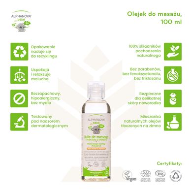 Alphanova Bebe, olejek do masażu, 100 ml