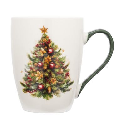 Altom Design, kubek choinka zielona nbc, 340 ml, ze skarpetami, color box