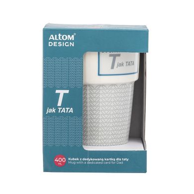 Altom Design, kubek stożek z kartką jak tata, nbc, 400 ml, color box