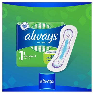 Always, Ultra Standard, podpask+, rozmiar 1, 12 szt.