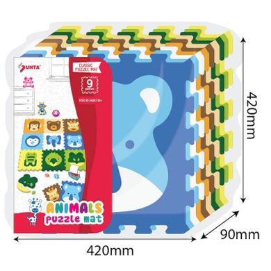 Anek dla Dzieci, puzzle piankowe, zwierzęta, 9 elementów