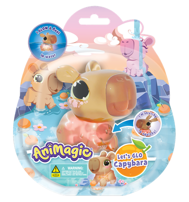 Animagic, Let's Glo Capybara, figurka interaktywna, brązowa