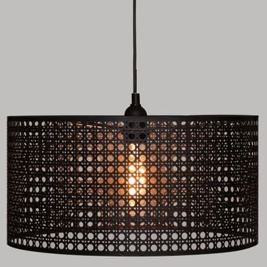 Atmosphera, lampa wisząca, Katel, Ø 38 cm, czarny ażurowy klosz