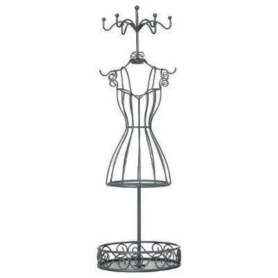 Atmosphera, metalowy stojak na biżuterię, manekin, 36 cm