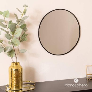 Atmosphera, okrągłe lustro w metalowej ramie, średnica 38 cm