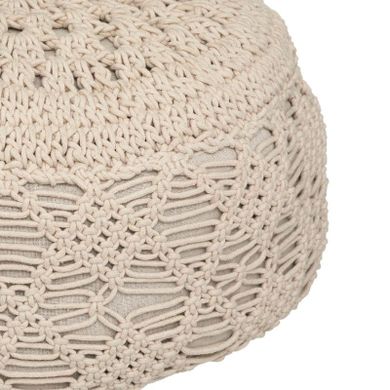 Atmosphera, pufa, Macrama, siedzisko boho, Ø 44 cm