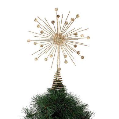 Atmosphera, złota gwiazda na czubek choinki, 30 cm