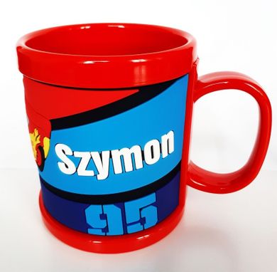 Auta, imienny kubek dla dziecka, Szymon