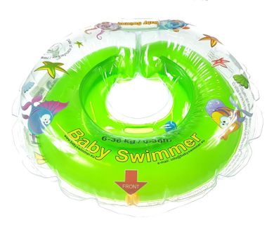 Baby Swimmer, dmuchany kołnierz do pływania z grzechotką, okrągły, 6-36 kg