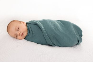 BabyMatex, otulacz muślinowy, zielony, 80-120 cm