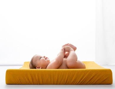 BabyMatex, pokrowiec na przewijak, muślinowy, biały, 50-70/80 cm